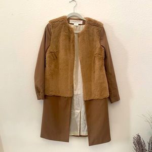 Treasure & Bond XS Tan Fur Coat